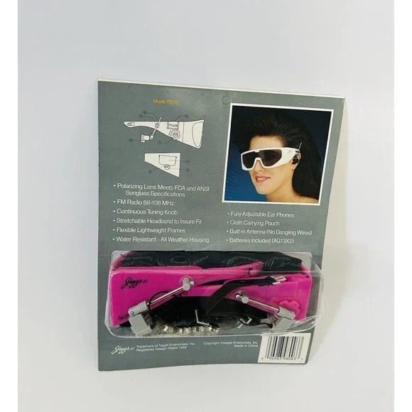 Vintage 80's Brodmann Radio Sunglasses Rare Hipster Retro Throwback Nostalgia‎